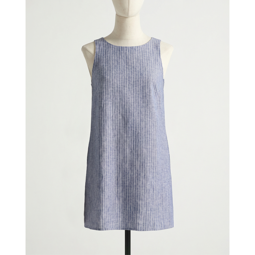100% European Linen Tank Mini Dress